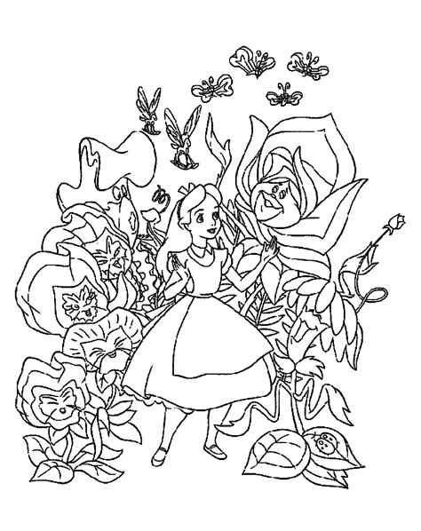 Printable Alice In Wonderland Coloring Pages